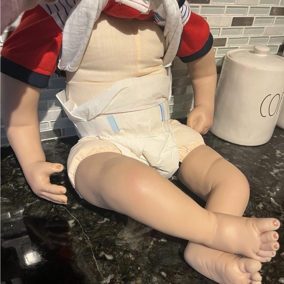 Ashton Drake Michael Little Slugger Silicone Reborn Weighted Baby Doll - Picture 6 of 11